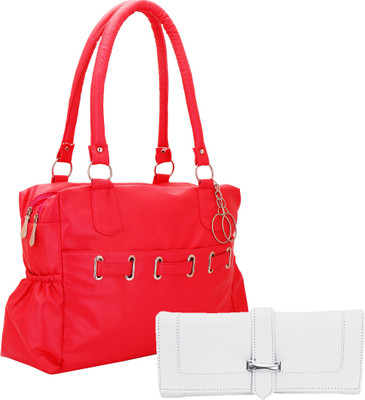 

Lady bar Messenger Bag(Red, White)