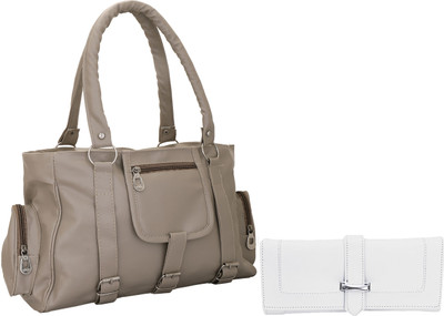 

Lady bar Messenger Bag(Grey, White)