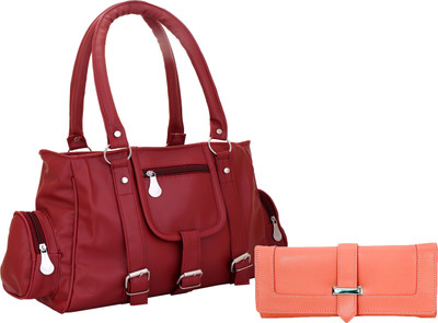

Lady bar Messenger Bag(Maroon, Pink)