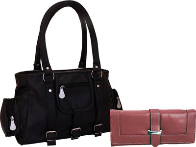 

Lady bar Shoulder Bag(Black, Maroon)