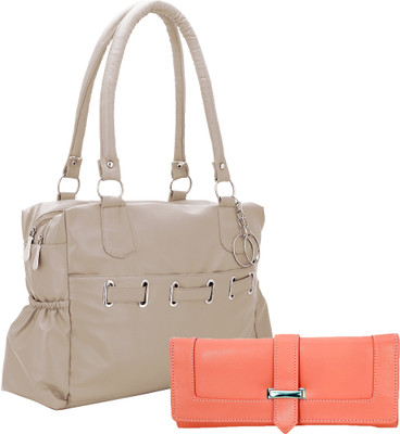 

Lady bar Messenger Bag(Grey, Pink)