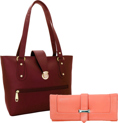 

Lady bar Messenger Bag(Maroon, Pink)