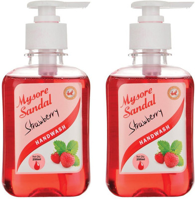 

Mysore Sandal Mysore Strawberry hand-wash pack of 2(250 ml, Pump Dispenser, Pack of 2)