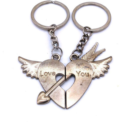 

Insasta Magnetic Lovely Arrow Heart "LOVE YOU" Angle wing Key chain Key Chain