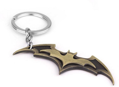 

DhanSai Expressions Double Batman 3D Gold Metal Keychain Key Chain