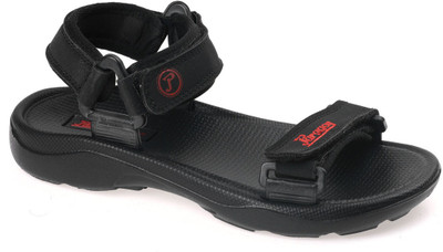 Paragon Boys Velcro Strappy Sandals(Black