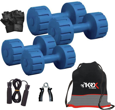 KRX DM PVC 2 kg Plus 3 kg Combo Set 167 Adjustable Dumbbell(10 kg)
