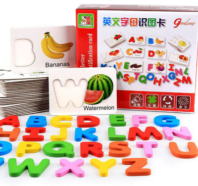 

Baybee Alphabet Premium Wooden Identification Card / Educational Toy with Knobs for Children B (Alphabet)(Red, Multicolor)