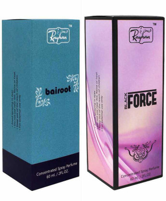 

RAYHAN ENTERPRISE BAIROOT & BLACK FORCE EAU DE PERFUME 60 ML PACK OF 2 ( FOR MEN ) Eau de Parfum - 60 ml(For Men)