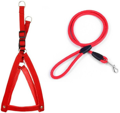 Furious3D Dog Harness & Leash(, RED