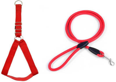 Furious3D Dog Harness & Leash(, RED