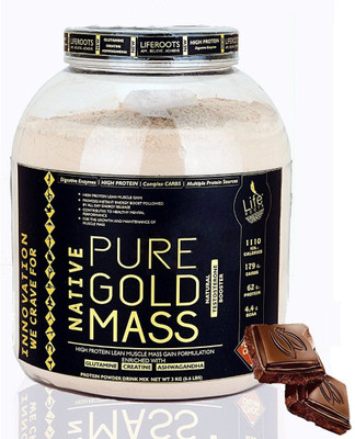 

LIFE ROOTS Native PURE GOLD MASS Chocolate Creme 3000 g (6.6 lb) Whey Protein(3000 g, Chocolate Cream)