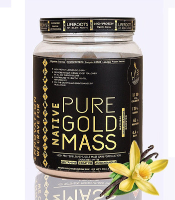 

LIFE ROOTS Native PURE GOLD MASS Protein Powder VANILLA ICECREAM 1000 g (2.2 lb Whey Protein(1000 g, Vanilla Icecream)