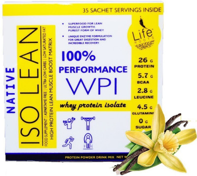 

LIFE ROOTS Native ISOLEAN 100 WHEY PROTEIN ISOLATE Protein Powder (35 Sachet ) Vanilla IceCream Cake 1120 g (2.47 lb) Whey Protein(1120 g, Vanilla Icecream)