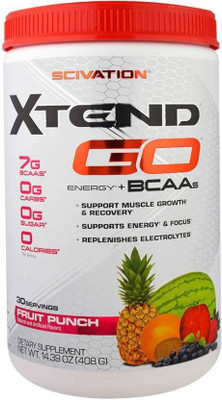

Scivation Xtend Go Energy Plus BCAAs BCAA(408 g, Fruit Punch)