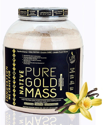 

LIFE ROOTS Native PURE GOLD MASS Protein Powder VANILLA ICECREAM 3000 g (6.6 lb) Whey Protein(3000 g, Vanilla Icecream)