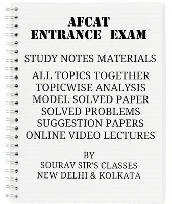 AFCAT (Flying Technical & Ground Duty Branch) WITH TOPIC WISE ANALYSIS +20 MODEL SOLVED PAPERS+ PREVIOUS YEAR SOLUTION NOTES BOOKS (SPIRAL, SOURAV SIR'S CLASSES) AFCAT (Flying Technical & Ground Duty Branch) WITH TOPIC WISE ANALYSIS +20 MODEL SOLVED PAPERS+ PREVIOUS YEAR SOLUTION NOTES BOOKS (SPIRAL, SOURAV SIR'S CLASSES)
