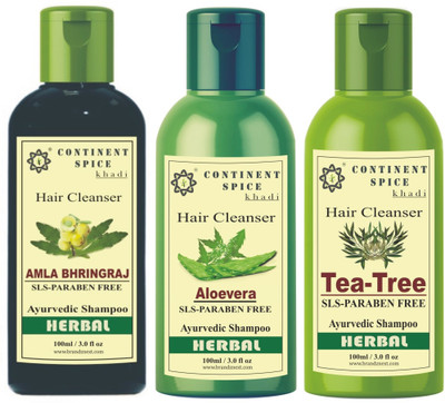 

Continent Spice Khadi Hair Care Combo Shampoo/Cleanser (SLS & Paraben Free)- CS682005 (100 ml each)(100 ml)