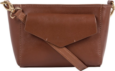 

Hidesign Women Formal Brown Genuine Leather Sling Bag