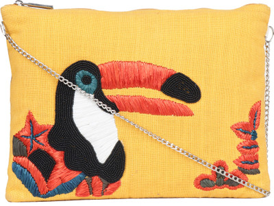 

Diwaah Women Casual Yellow Cotton Sling Bag