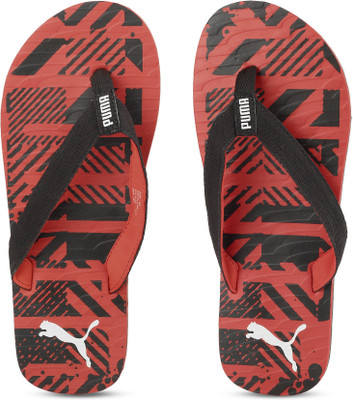 

Puma Mykonos Graphic IDP Flip Flops, Red blast-castor gray