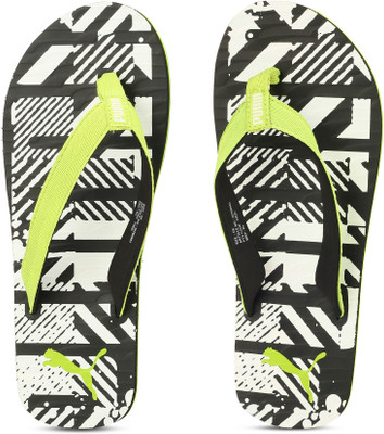 

Puma Mykonos Graphic IDP Flip Flops, Acid lime-puma black-puma white