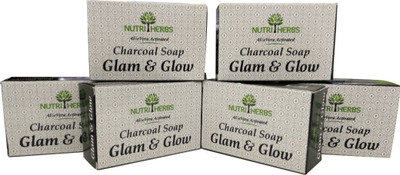 

Nutriherbs Activated Charcoal Soap with Alovera(450 g, Pack of 6)