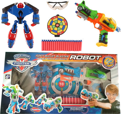 

HALO NATION Electric Soft Bullet Toy Gun With Robot Telescope Ultra Long Range Robot Blaster Kids Electronic Toys Gifts For 6+ Children Hot(Multicolor)