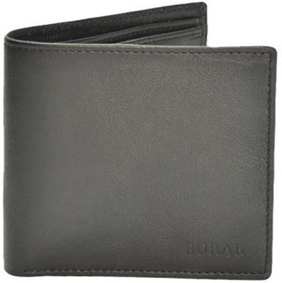 

BURAK Men Black Genuine Leather Wallet(4 Card Slots)