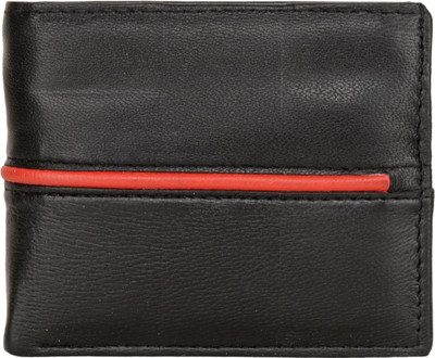 

AspenLeather Men Black Genuine Leather Wallet(5 Card Slots)