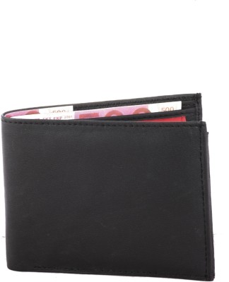 

AspenLeather Men Black Genuine Leather Wallet(5 Card Slots)