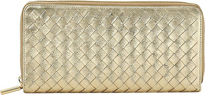 

Eske Women Gold Genuine Leather Wallet(12 Card Slots), Cognac