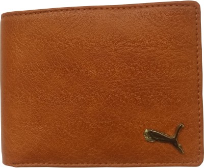 

Puma Men Formal Tan Genuine Leather Wallet(4 Card Slots), Brown;tan