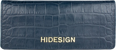 

Hidesign Women Casual, Trendy, Evening/Party, Ethnic, Formal, Travel Blue Genuine Leather Wallet(16 Card Slots)