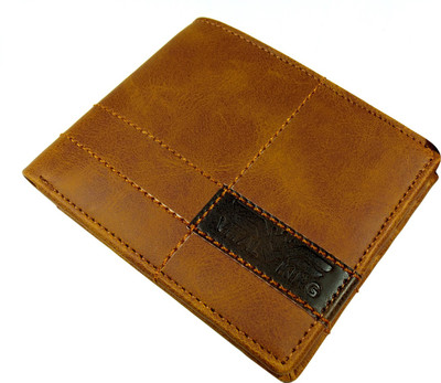 Vital King Men Tan Artificial Leather Wallet(6 Card Slots)