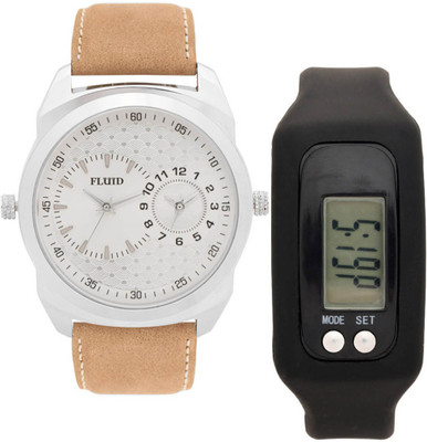 

FLUID FDFFL-125-IPS-SL01 With Digital Band Watch - For Men
