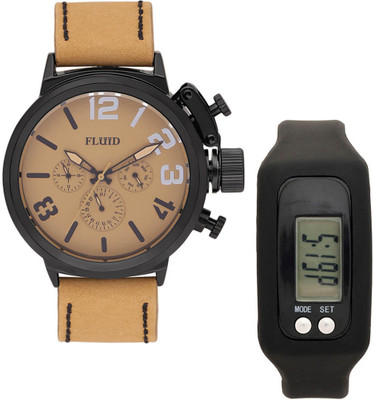 

FLUID FMFFL-157-BR With Digital Band Watch - For Men