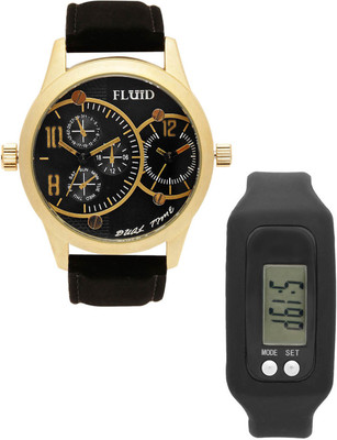 

FLUID FMFFL-1141-BK-GD With Digital Band Watch - For Men