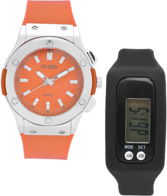 

FLUID FMFFL-410-OR With Digital Band Watch - For Men & Women
