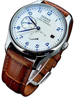 

Fanmis White 15963 Fanmis Power Reserve White Polit Dial Blue Numbers Automatic Calendar Men's Watch Watch - For Men