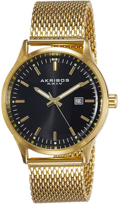 

Akribos XXIV Black19386 Akribos XXIV Men's AK901YGB Stainless Steel Three Hand Watch Watch - For Men