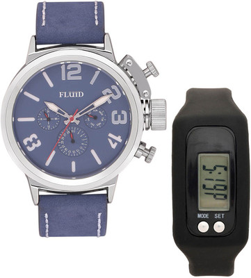 

FLUID FDFFL-157-BLUE With Digital Band Watch - For Men