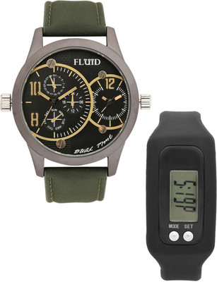 

FLUID FMFFL-1141-GR With Digital Band Watch - For Men