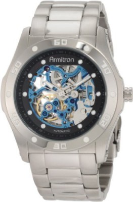 

Armitron Black 1569 Armitron Men's 204406BISV Automatic Silver-Tone with Black and Blue Accents Dress Watch Watch - For Men