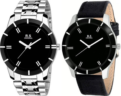 R S Original RSO-3112 DAY AND DATE BLACK WATCH FOR MEN Watch - For Men
