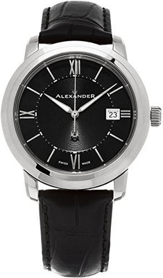 

Alexander Black17136 Alexander Heroic Macedon Men's Black Dial Black Leather Strap Swiss Made Watch A111-01 Watch - For Men