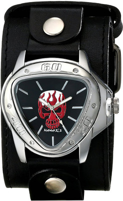

Nemesis Black111 Nemesis Men's LBB929R Independent Red Skull on Black Dial Leather Cuff Watch Watch - For Men