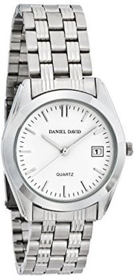 

Daniel David White10146 Daniel David Men's | Classic Silver-Tone Bracelet Watch | HA0476 Watch - For Men