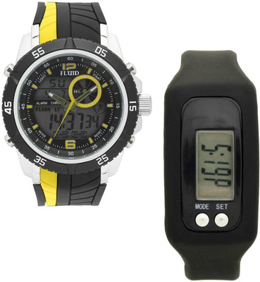 

FLUID FDFFL-1129-YL With Digital Band Watch - For Men