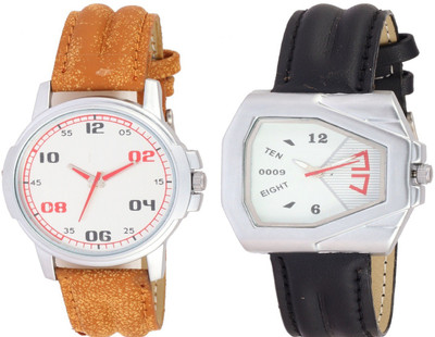 

Ismart Leather 1 number and 2 number combo (Black- Brown) watches for boys Watch - For Boys